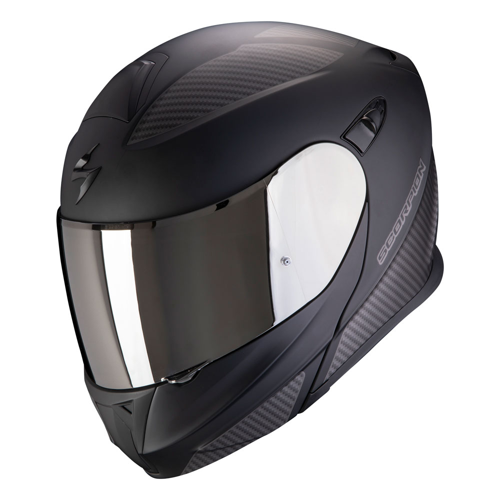 Scorpion Exo 920 Flux Modular Helmet Black Silver 92 297 159