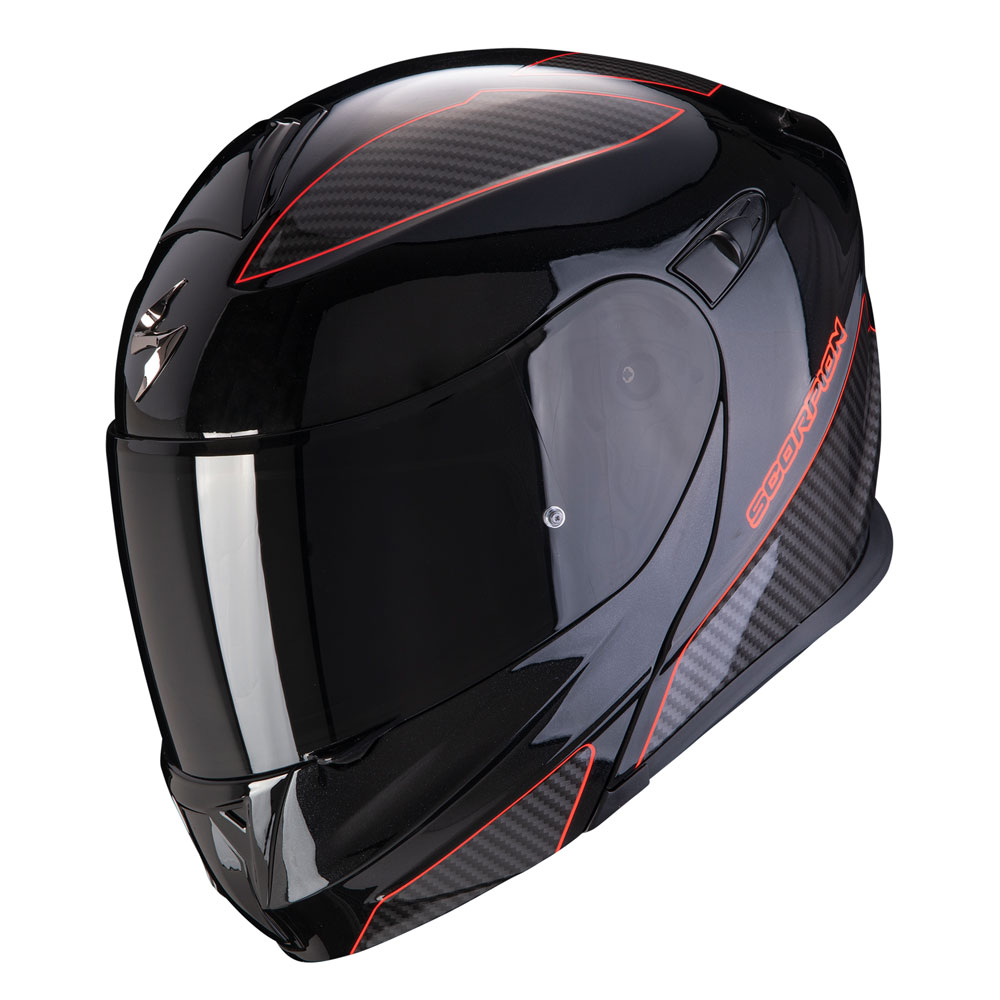 Scorpion Exo 920 Flux Modular Helmet Black Red 92 297 238 Modular