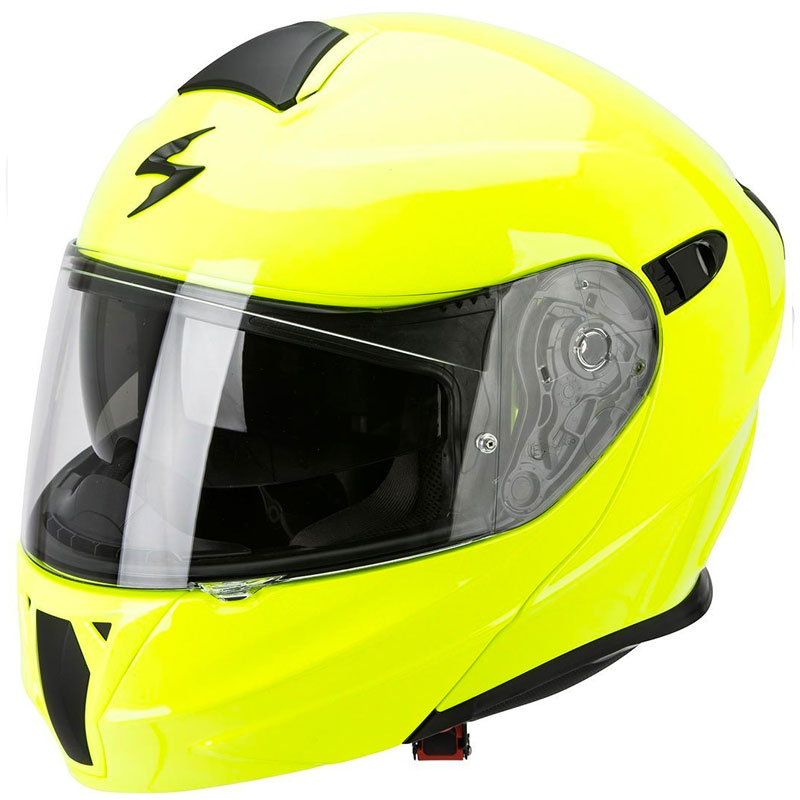 Scorpion Exo 920 Solid Fluo Yellow 92 100 50 Modular Helmets Motostorm