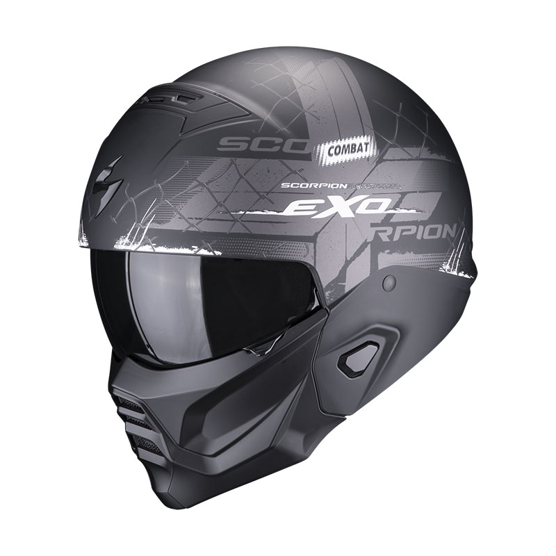 Scorpion EXO Combat 2 Xenon Helm schwarz matt weiß