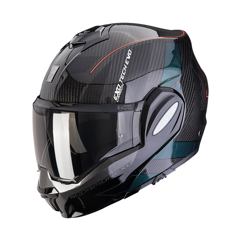 Casco Scorpion EXO Tech Evo Carbon Cad verde