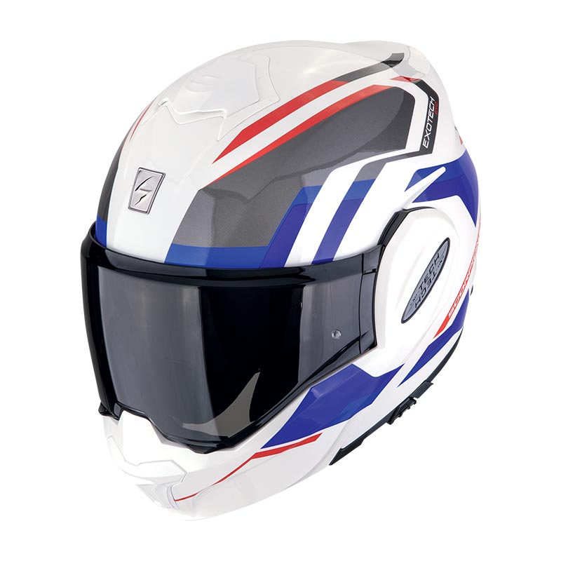 Scorpion EXO Tech Evo Furio Helm rot blau