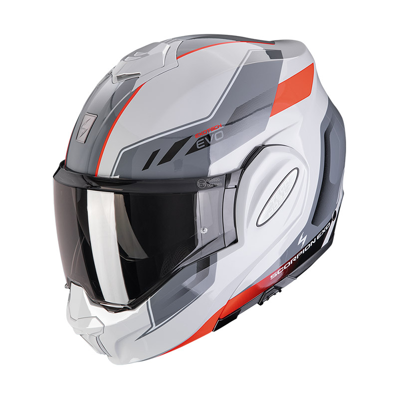 Casco Scorpion EXO Tech Evo Socius grigio rosso
