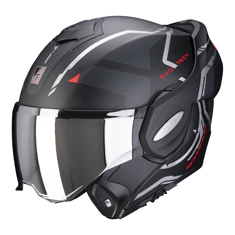 Casco Scorpion Exo Tech Square Nero Rosso | MotoStorm