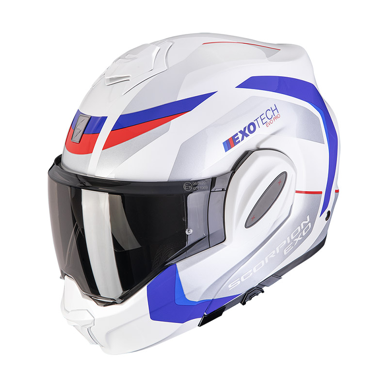 Scorpion Exo Tech Evo Pro Acuti Helmet White Blue