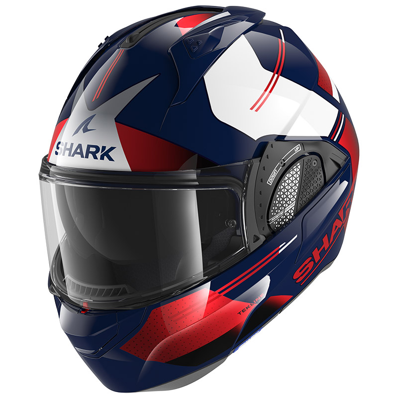 Casco modular Shark Evo GT Tekline azul rojo HE8916EBUR Cascos |