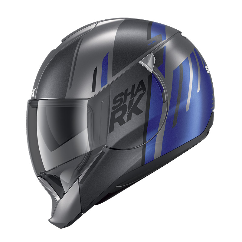 Shark Evo Jet Vyda Mat Modular Helmet Blue HE8809EABK Modular Helmets MotoStorm