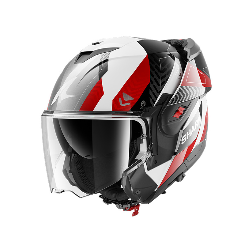 Casco Modulare Shark Oxo Ready bianco rosso