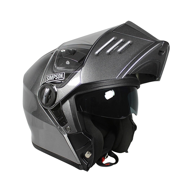 Simpson Darksome 2206 Modular Helmet Gloss Gun Metal SIM