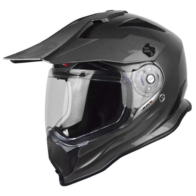 Just-1 J14 Solid Grey Gloss JO6073290131000 Full Face Helmets | MotoStorm