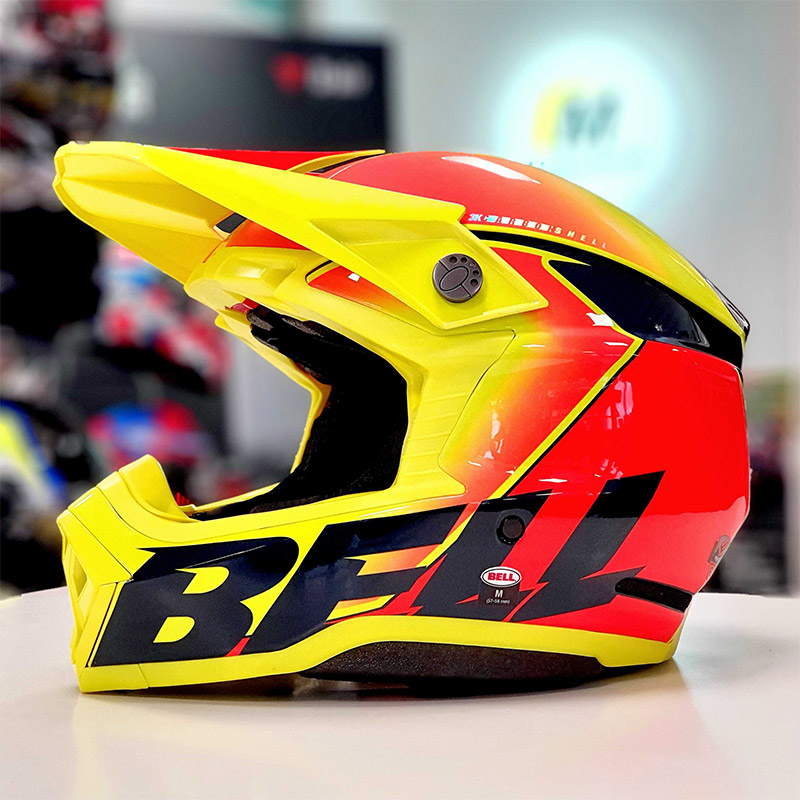 Casco Bell Moto-10 Spherical Mirage Giallo Rosso | MotoStorm