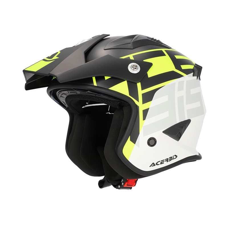 Acerbis Jet Aria 2206 Graphic Helmet Black Yellow
