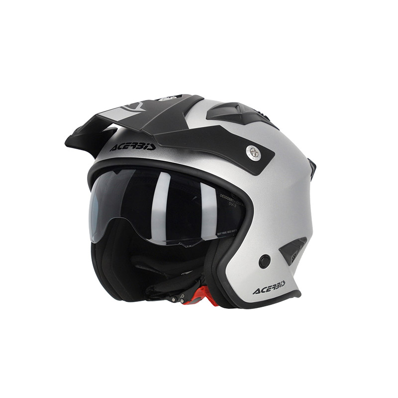 Casco Acerbis Jet Aria Metallic 2206 argento