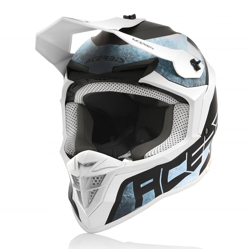 Casco Acerbis Linear bianco azzurro