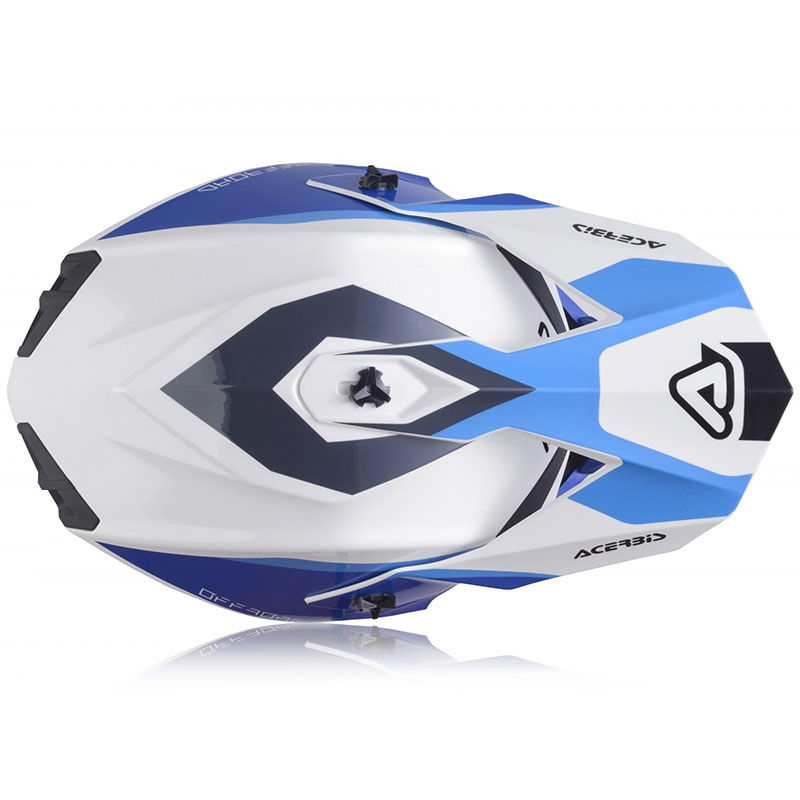 Acerbis Linear Helmet White Blue AC-0024473-232 Offroad Helmets | MotoStorm
