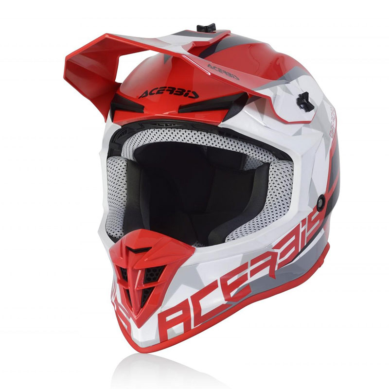 Casco Acerbis Linear rosso bianco