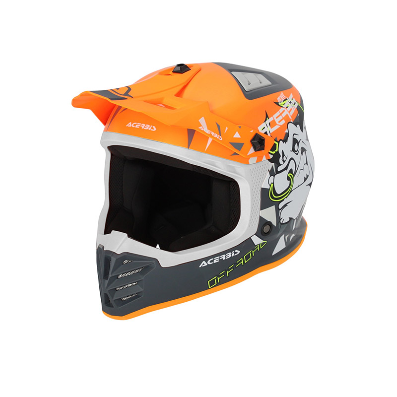 Casco Acerbis Profile Junior arancio grigio