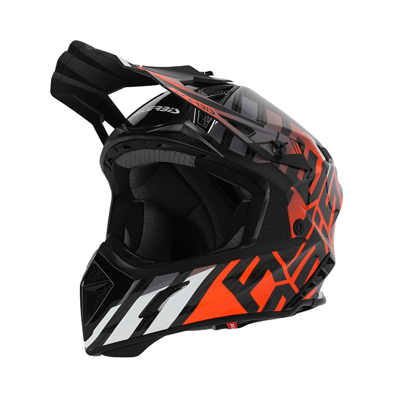 Casco Acerbis Steel Carbon 2206 nero arancio fluo