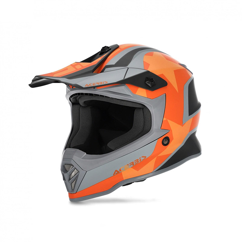 Casco Bimbo Acerbis Steel Junior nero arancio