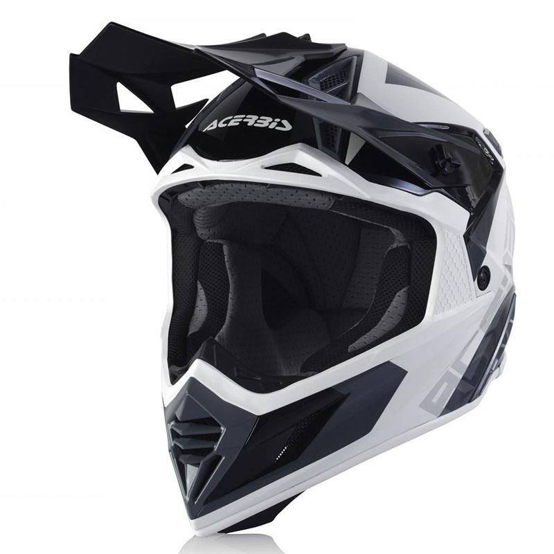 CASCO CROSS ENDURO IN FIBRA ACERBIS X-TRACK NERO GIALLO FLUO