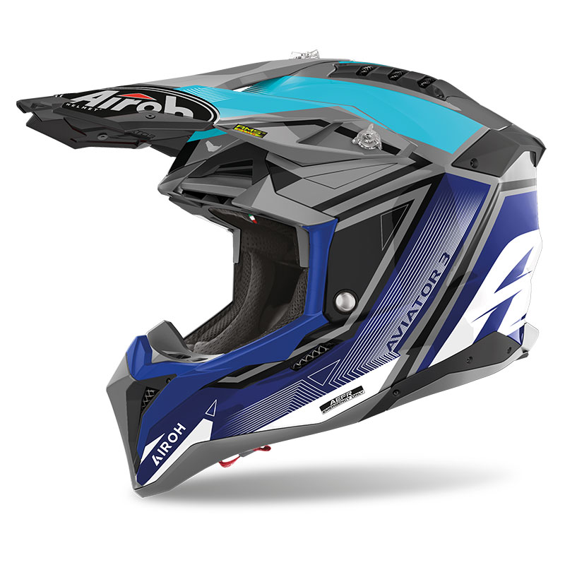 Casco Airoh Aviator 3 League blu