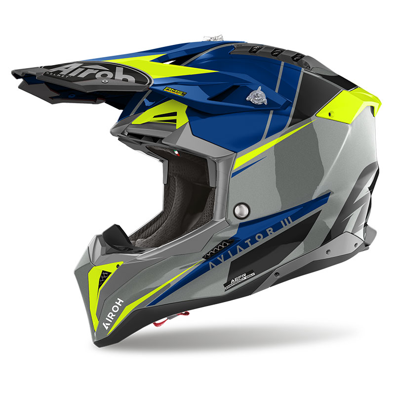 Casco Airoh Aviator 3 Push blu