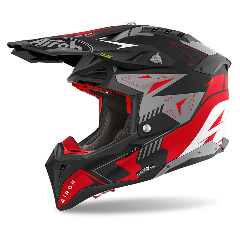 Casco Airoh Aviator 3 Spin rosso opaco