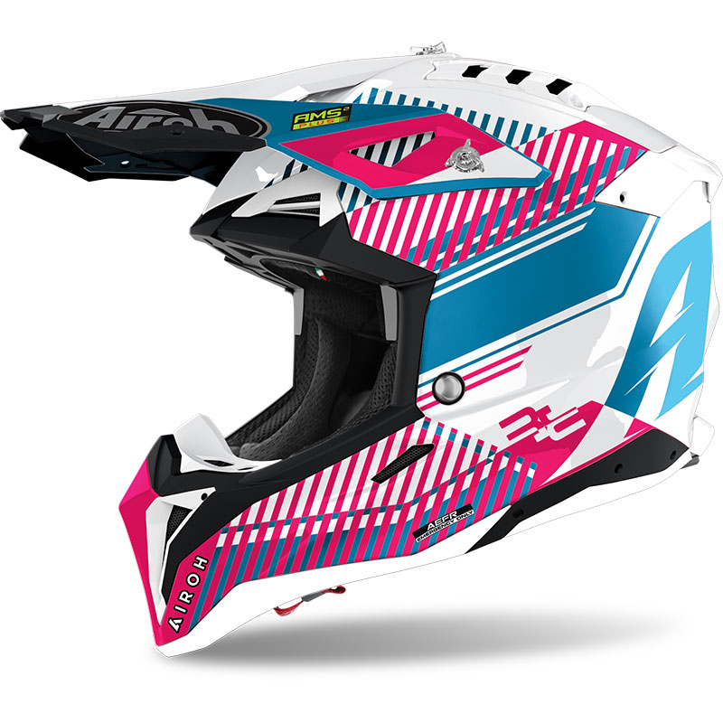 Casco Airoh Aviator 3 Wave rosa chrome