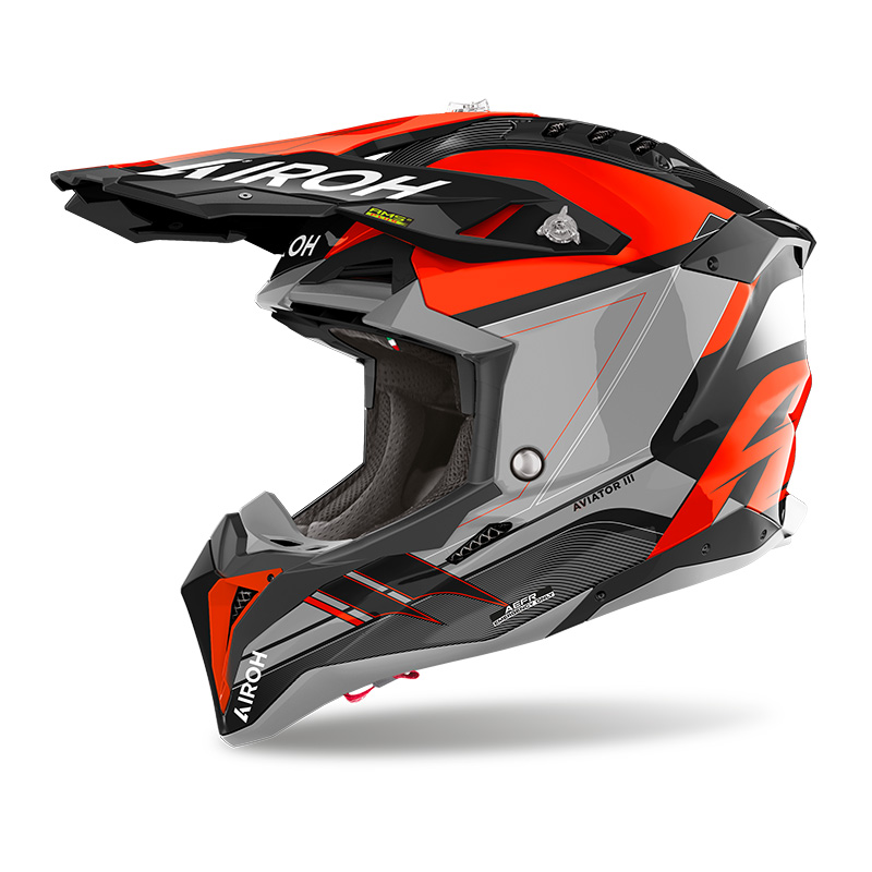 Casco Airoh Aviator 3 Saber arancio