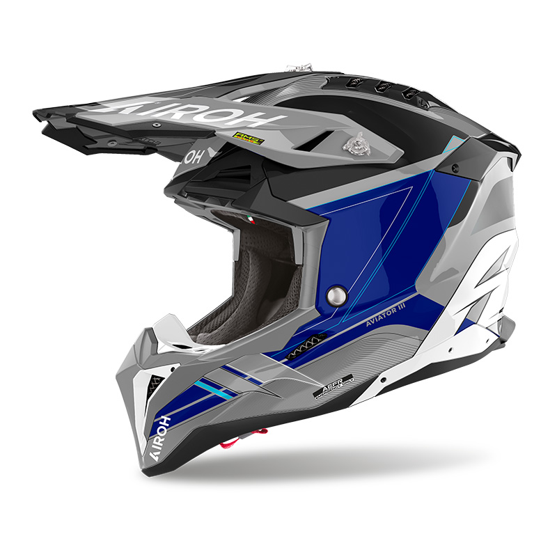 Casco Airoh Aviator 3 Saber blu