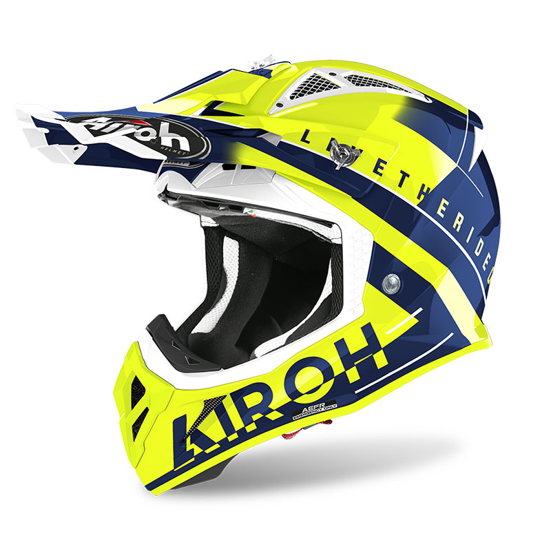 Casco Airoh Aviator Ace Amaze blu