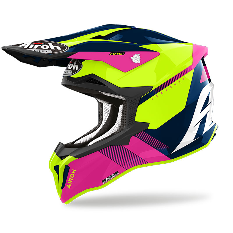 Casco Airoh Strycker Blazer blu rosa