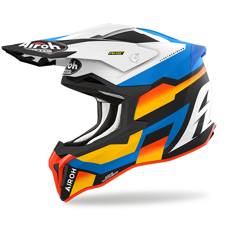 Casco Airoh Strycker Glam blu opaco