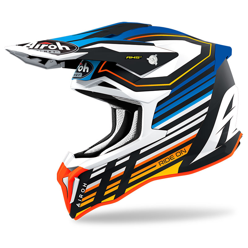 Casco Airoh Strycker Shaded Blu Opaco | MotoStorm