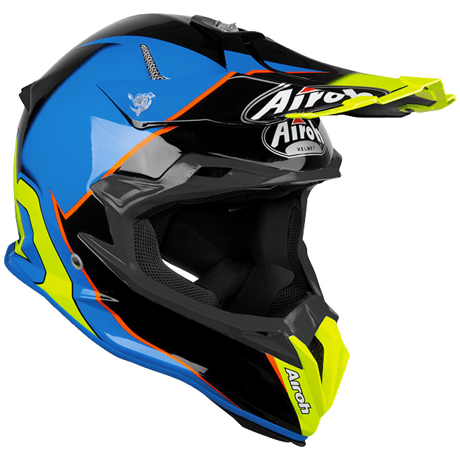 Airohターミネーターオープンビジョンスライダーazure オフロード ヘルメット Tovs18 Motostorm Airohターミネーターオープンビジョンスライダーazure オフロード ヘルメット Tovs18 Motostorm
