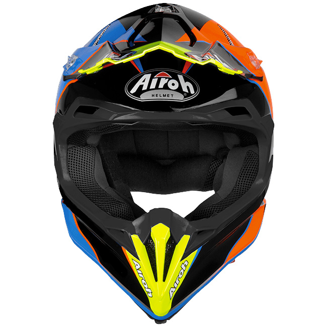 Airoh Terminator Open Vision Slider Azure Tovs18 Offroad Helmets Motostorm