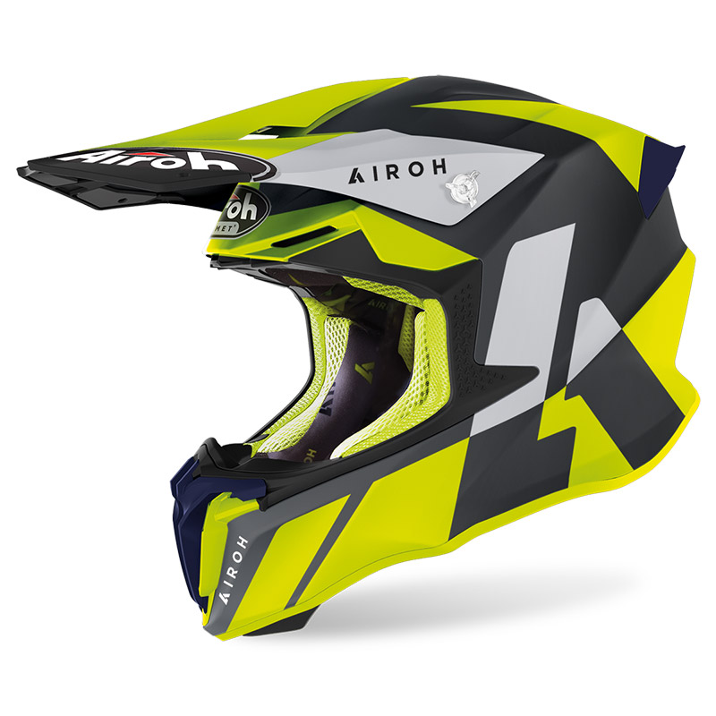Casco Airoh Twist 2 Lift Giallo Blu Opaco | MotoStorm