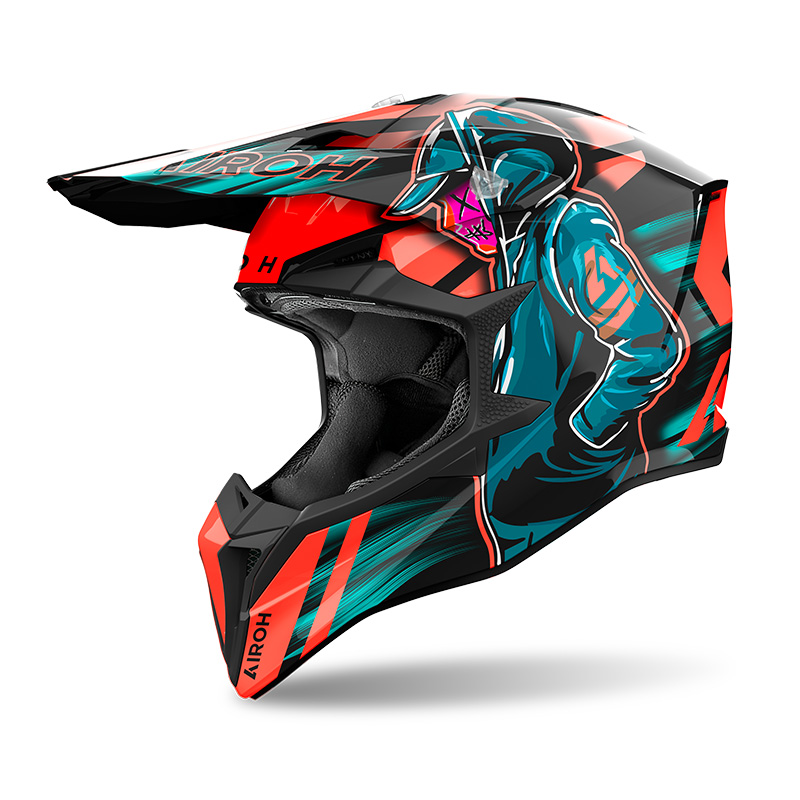 Casco Airoh Wraaap Cyber arancio