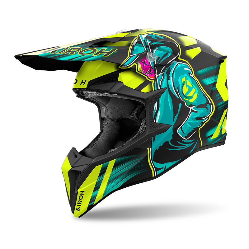 Casco Airoh Wraaap Cyber giallo opaco