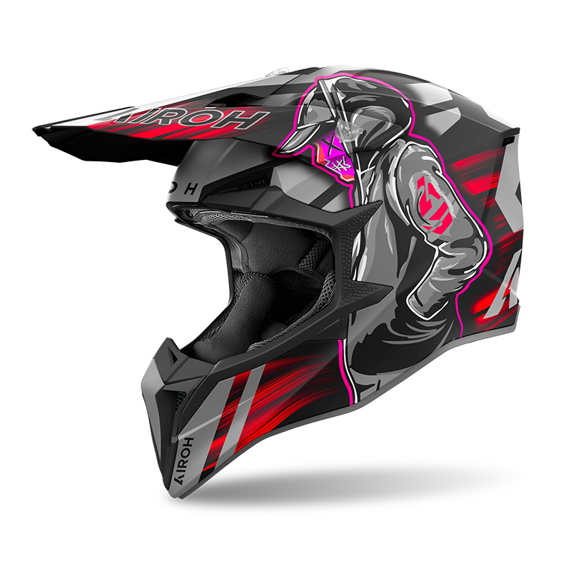 Casco Airoh Wraaap Cyber rosso opaco