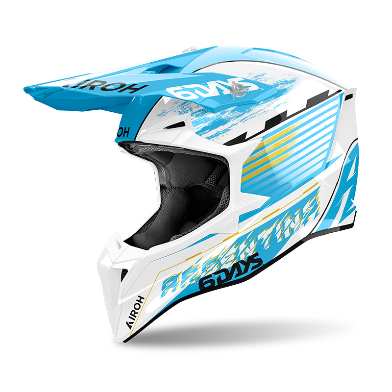 Casco Airoh Wraaap Six Days Argentina lucido