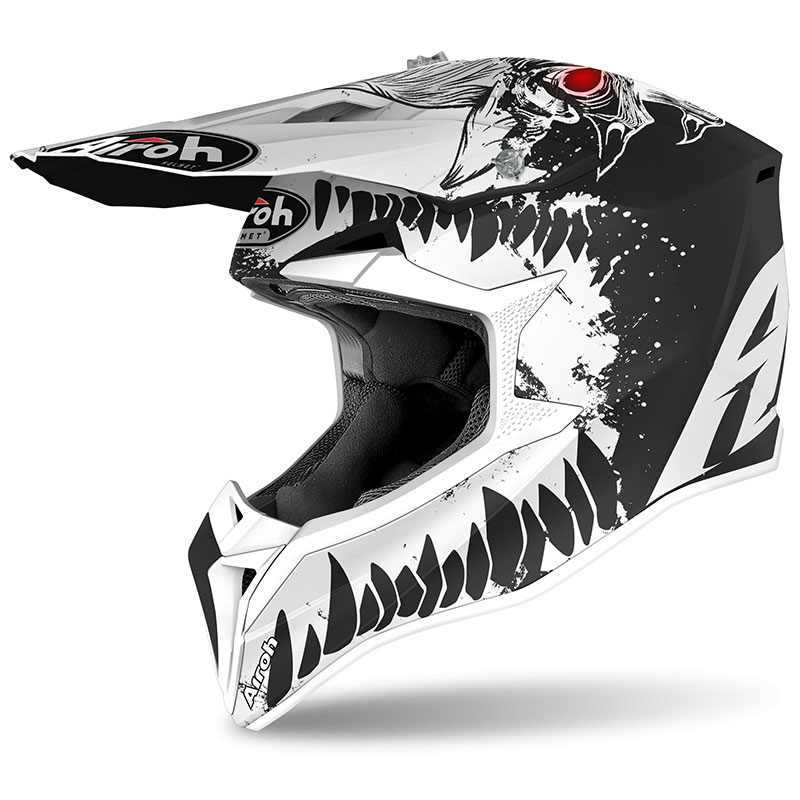 Casco Airoh Wraap Beast Bianco Opaco | MotoStorm