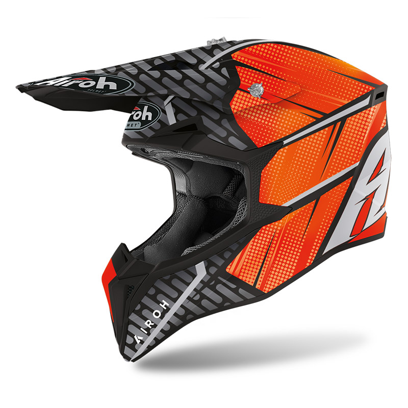 Airoh casco motocross wraap mood - orange matt