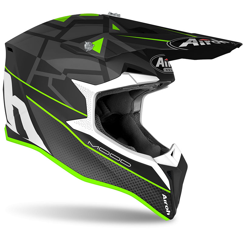 Airoh Wraap Mood Helmet Green Matt WRM33 Offroad Helmets | MotoStorm