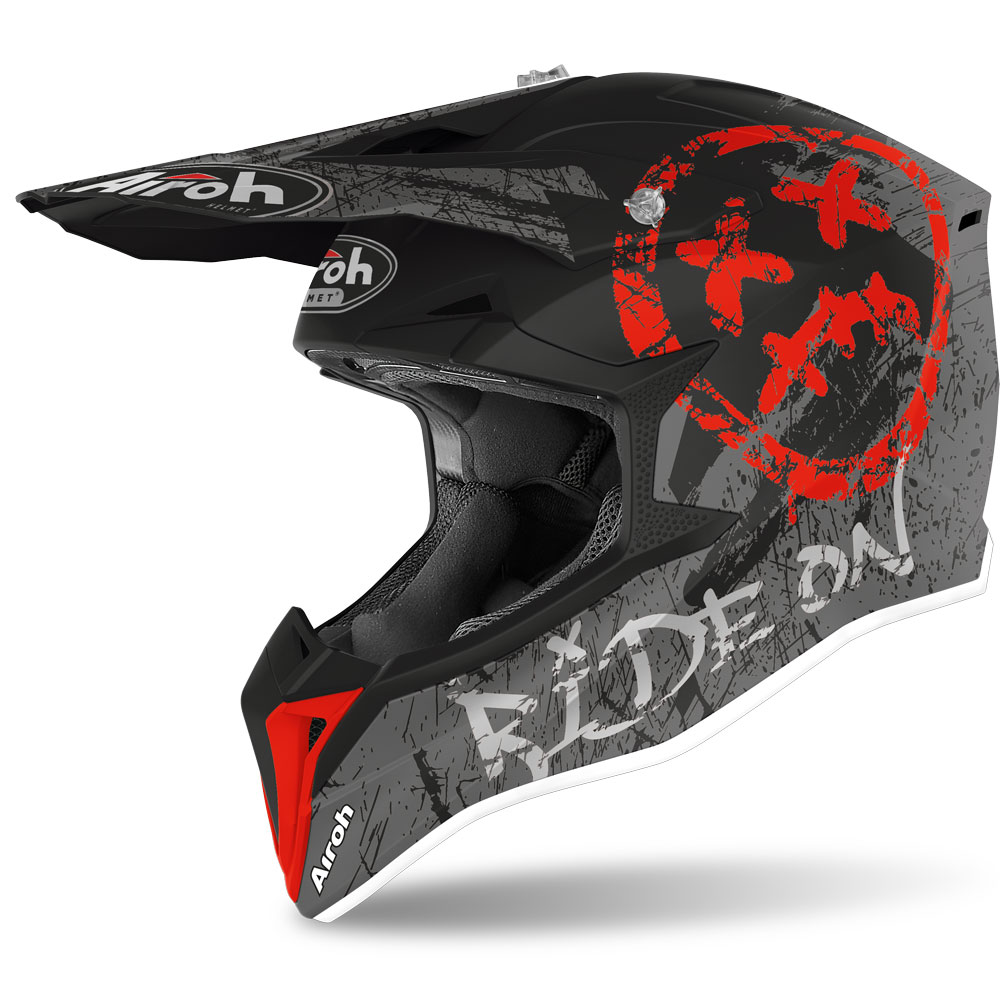 AIROH HELMET WRAAP SMILE RED MATT XS