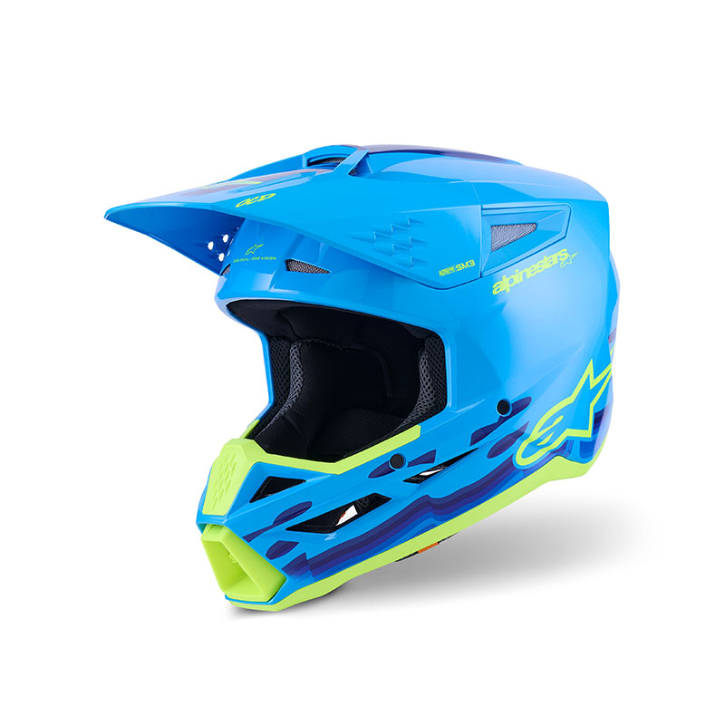 Casque Alpinestars SM3 Force cyan brillant