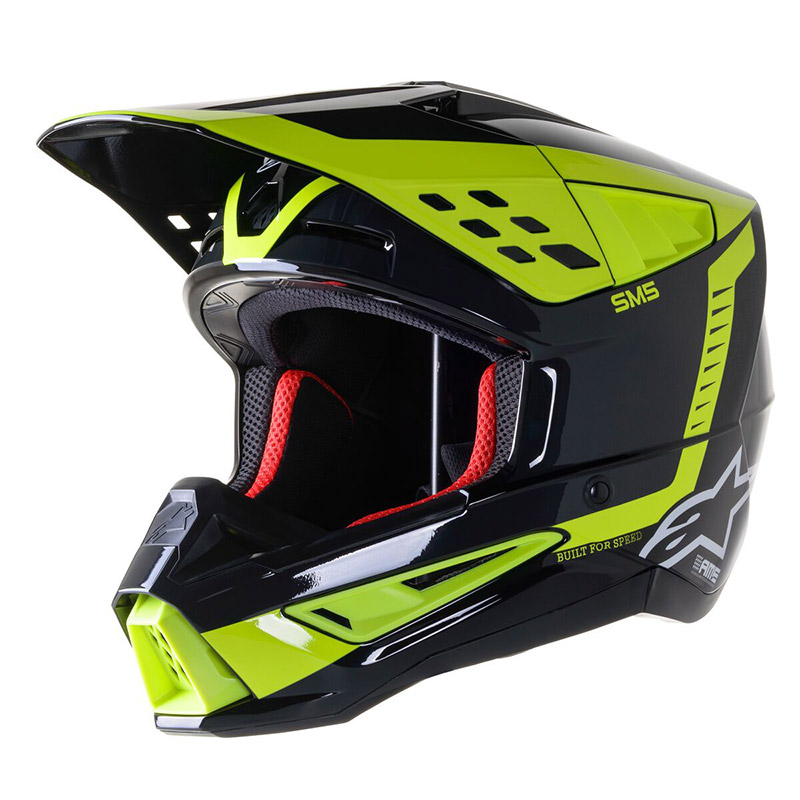 Casco Alpinestars SM5 Beam nero giallo fluo