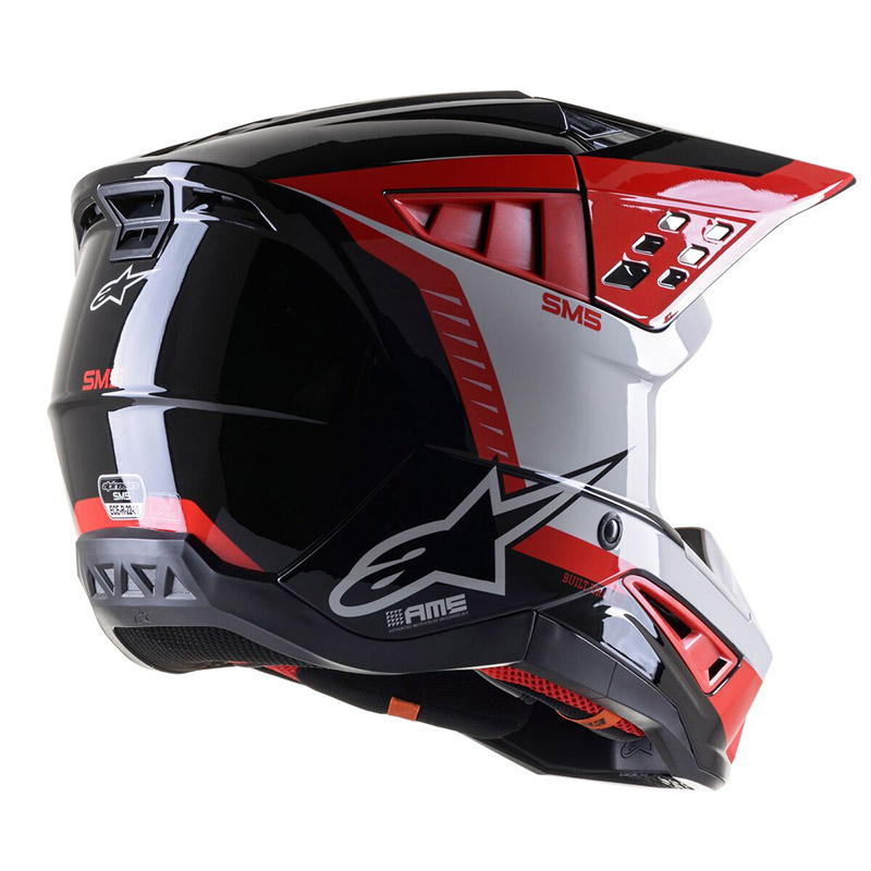 Alpinestars Sm5 Beam Helmet Black Grey Red A83036221313 Offroad Helmets