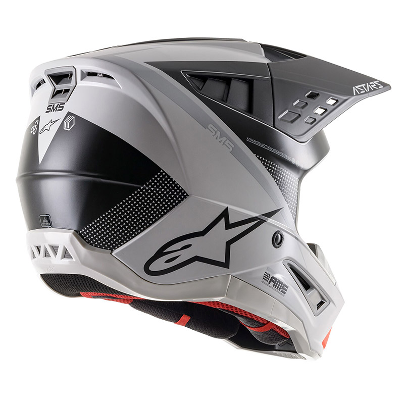 Alpinestars Sm5 Rayon Helmet Grey Black Silver A8304021928 Offroad