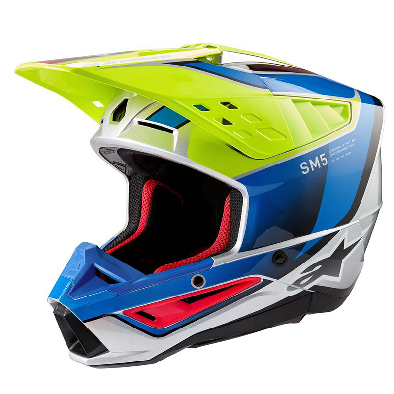 Casco Alpinestars SM5 2206 Sail giallo blu